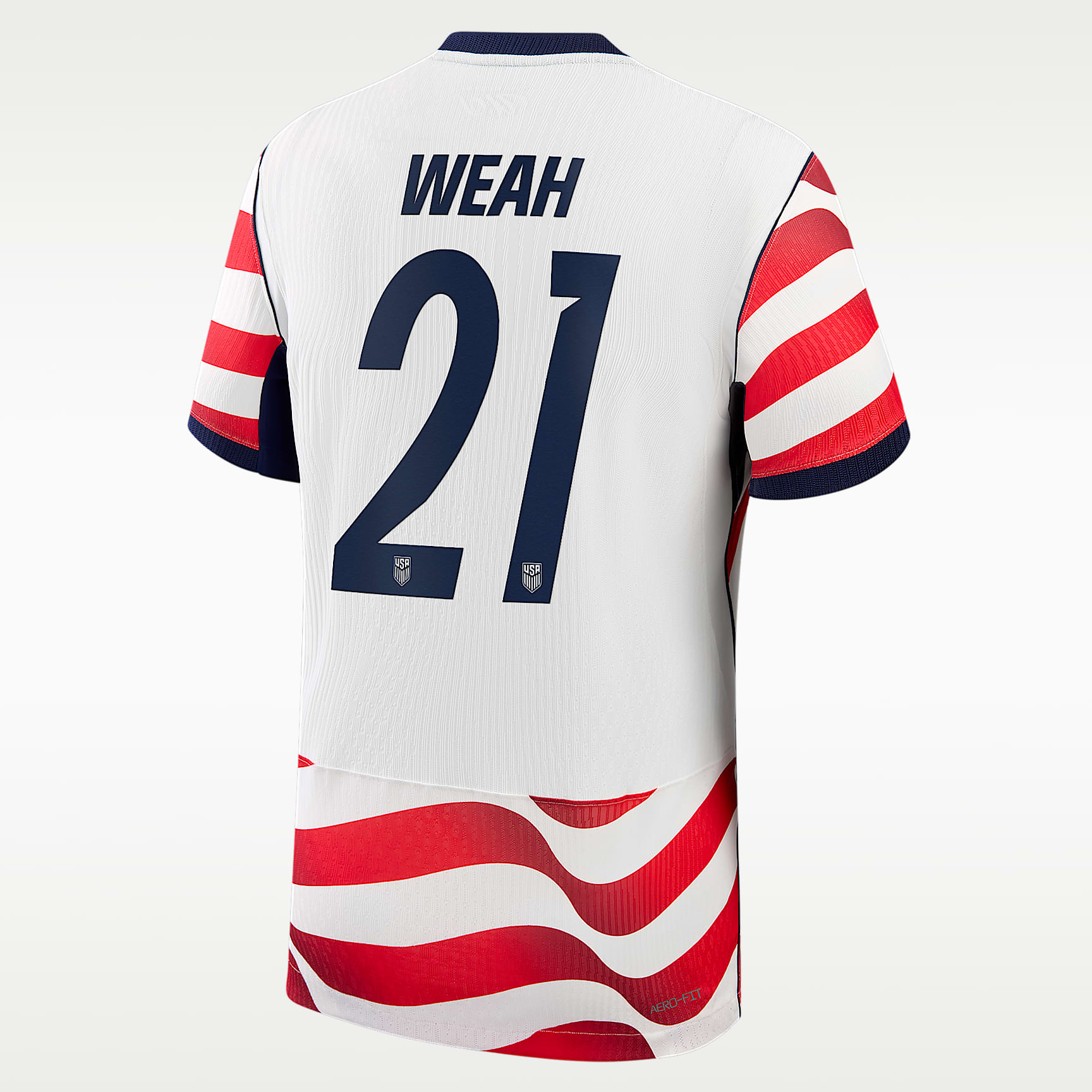 Timothy Weah USMNT 2026 Match Home Men's Nike Dri-FIT ADV Soccer